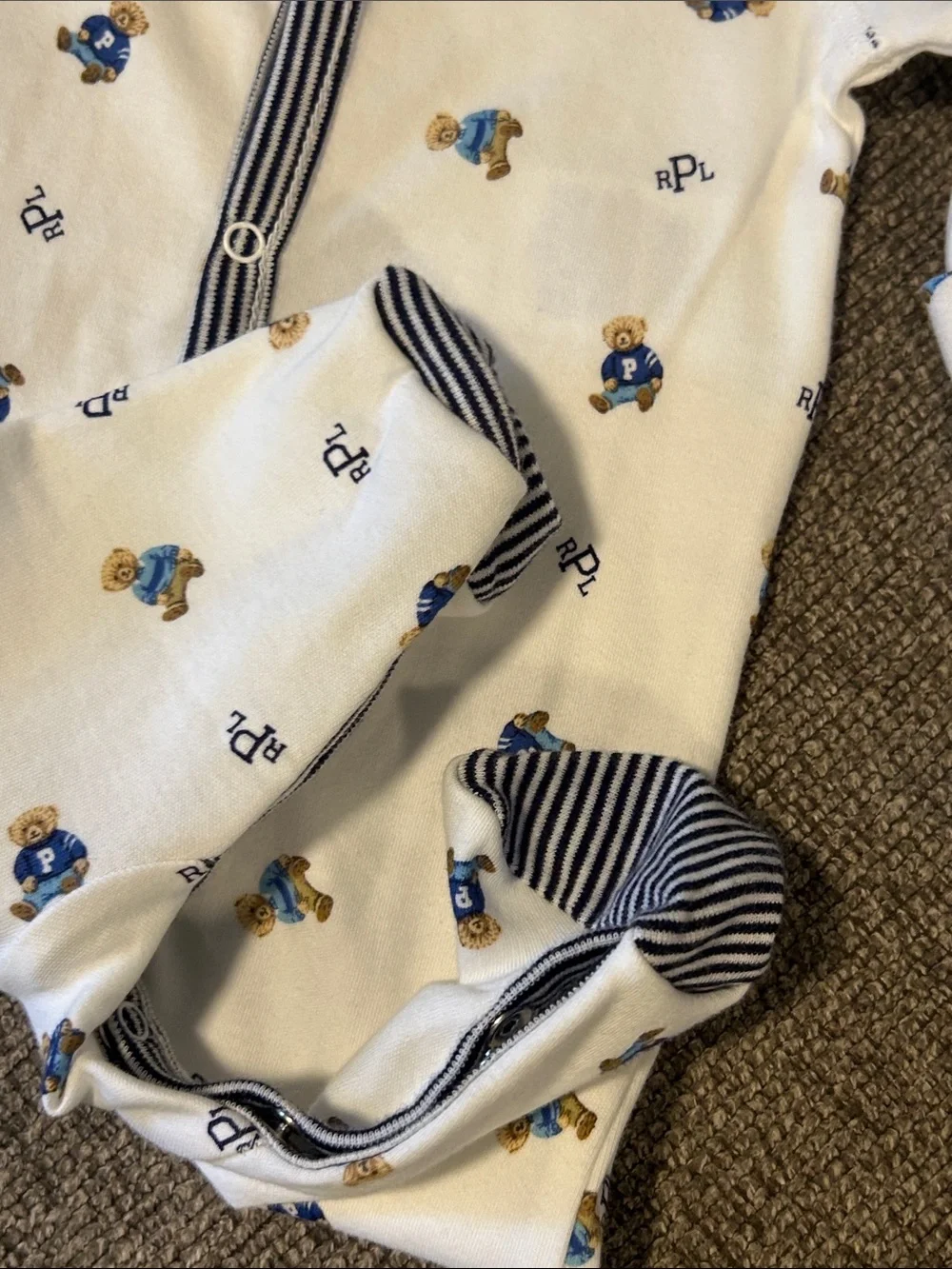 Polo Ralph Lauren Baby Boys Bear Cotton Footed Coverall 50%OFF SEND OFFER
